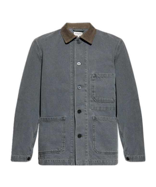 Officine Generale Long-sleeved Casual Jacket In Gray