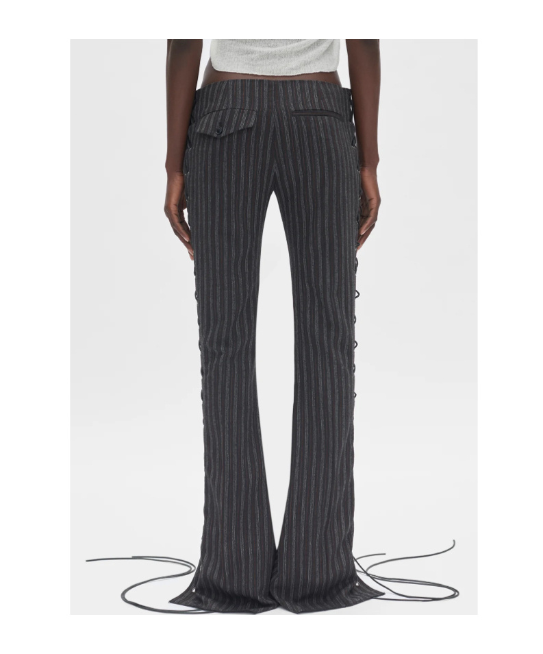 Ann Demeulemeester Kel Slim Fit Bootcut Trousers In Gray