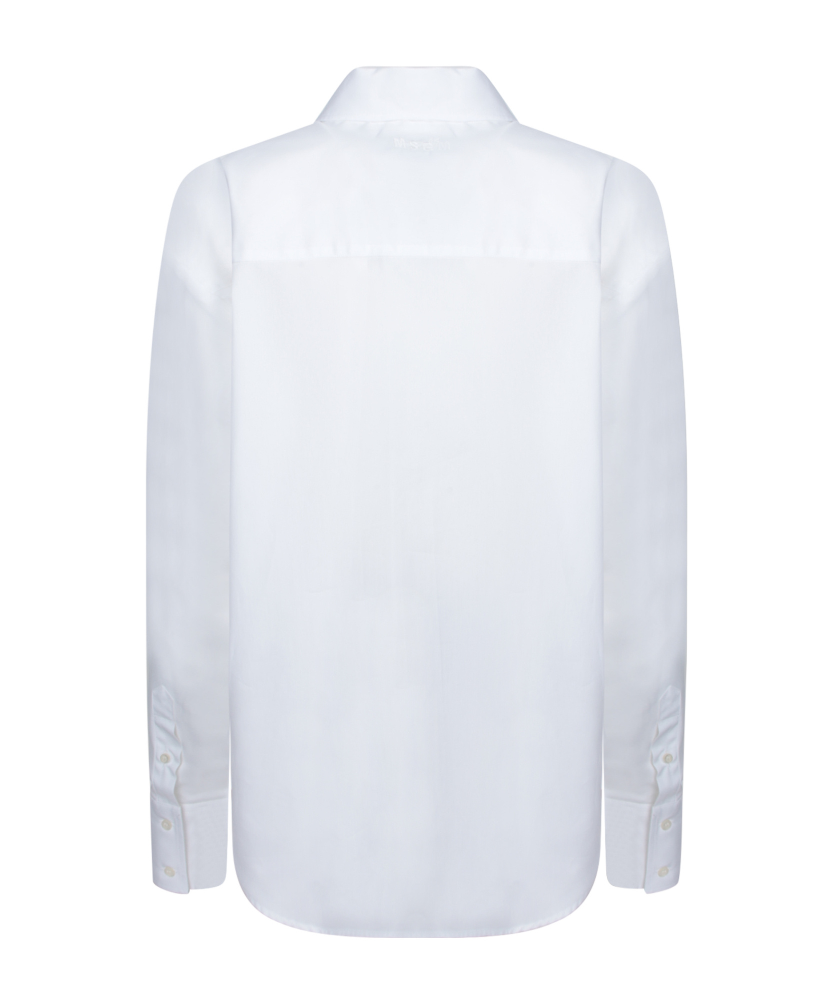 Msgm White Shirt With Black Floral Appliquã©s In White