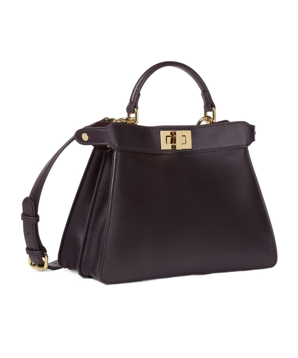Fendi Small Peekaboo Iseeu Leather With Cavallino Lining Bags In Brown