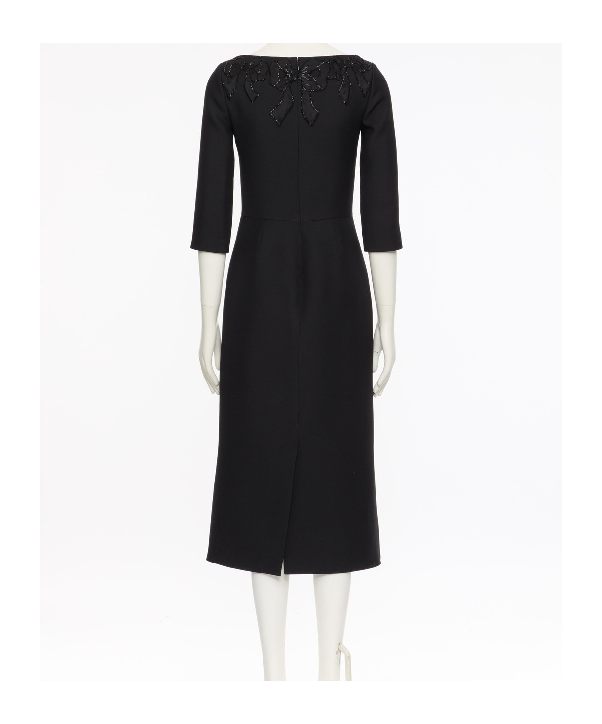 Valentino Boat Neck Dress In Black