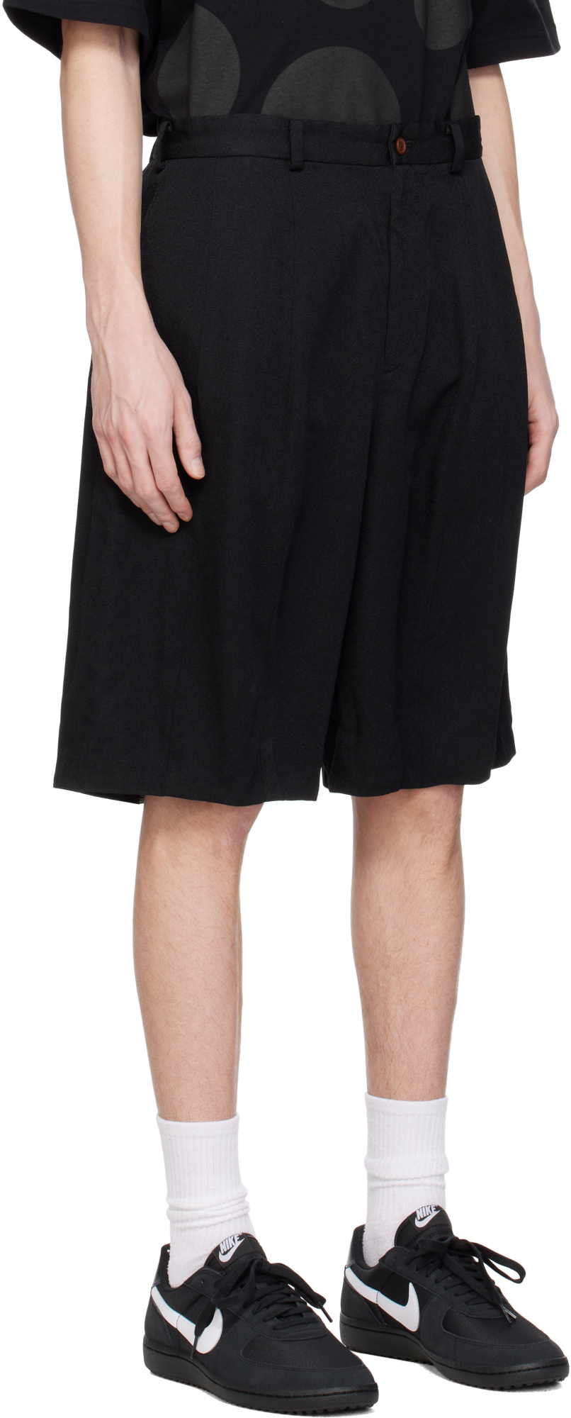 Comme Des Garçons Twill Shorts In Black