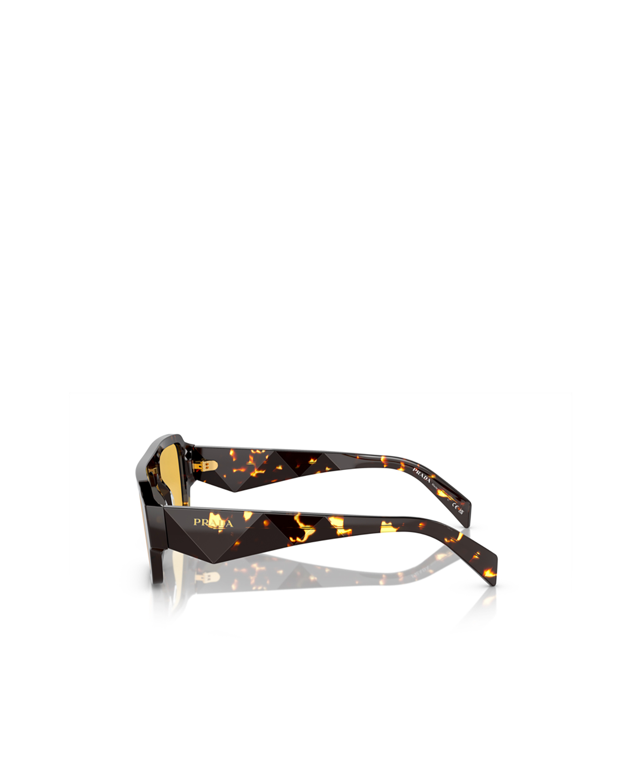 Prada 53mm Rectangular Sunglasses In Yellow
