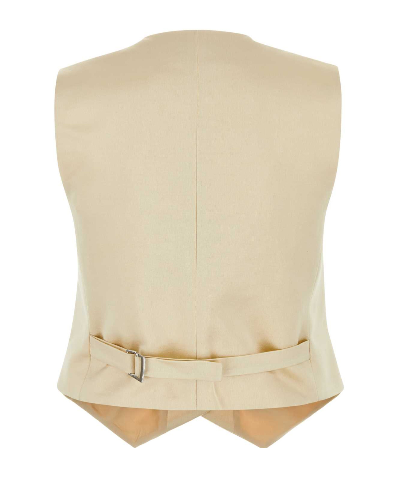 Magda Butrym Cotton Blend Vest With Adjustable Back Strap In Yellow