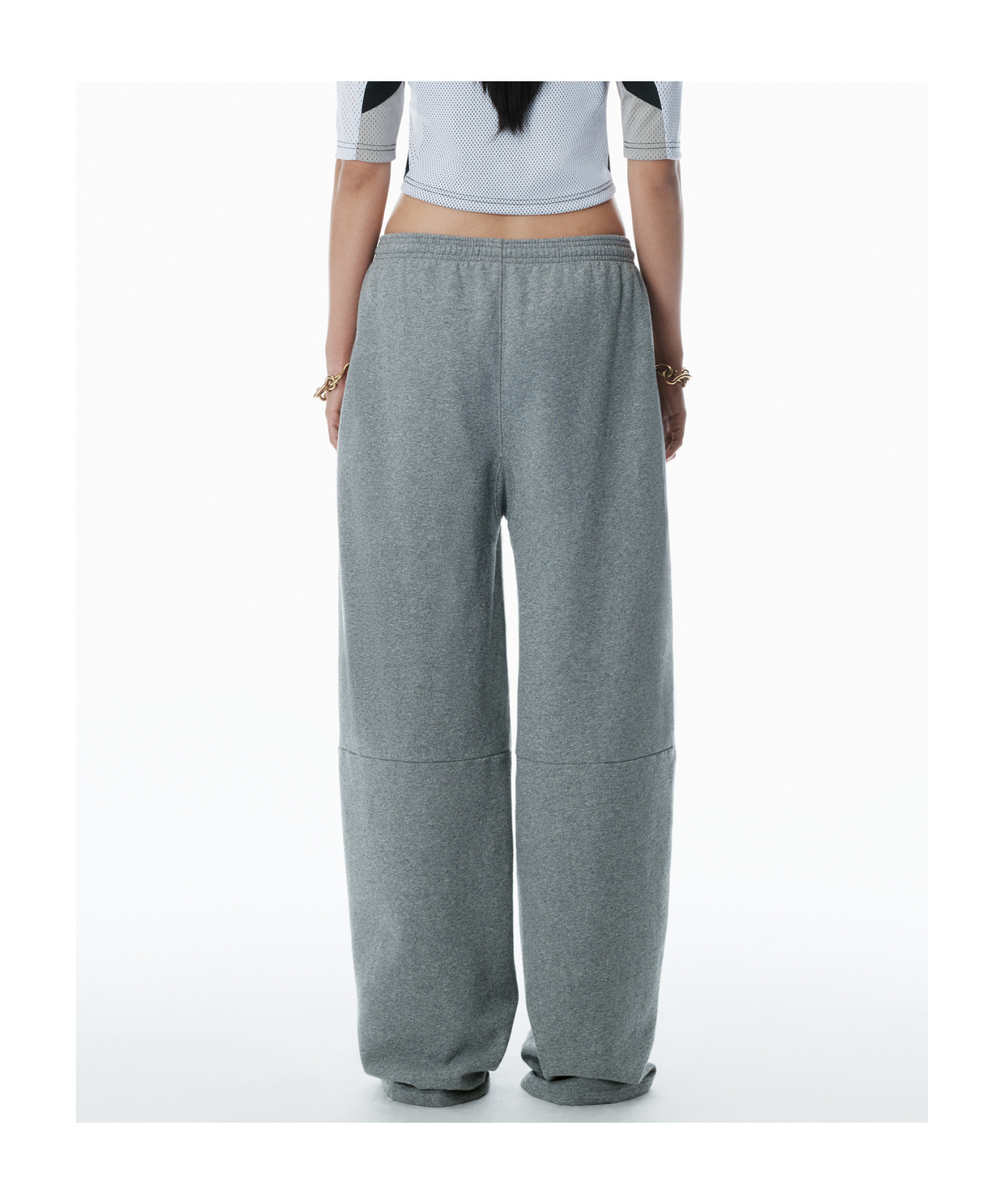 Alexander Wang T Logo-detailed Oversize Sweatpants In Grey