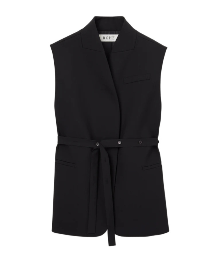 Rohe Lace-up Vest In Black