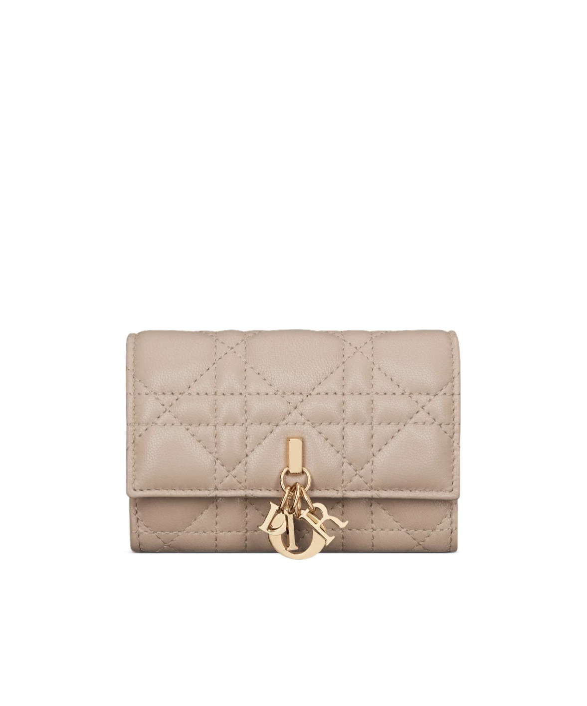 Dior Folding Wallet In Taupe