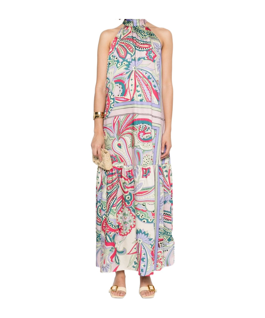 Shop Liu •jo Floral-print Maxi Dress In Multicolor