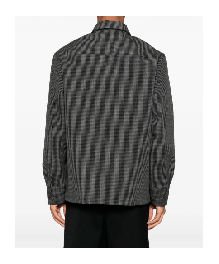 Jil Sander Checkered Shirt In Black