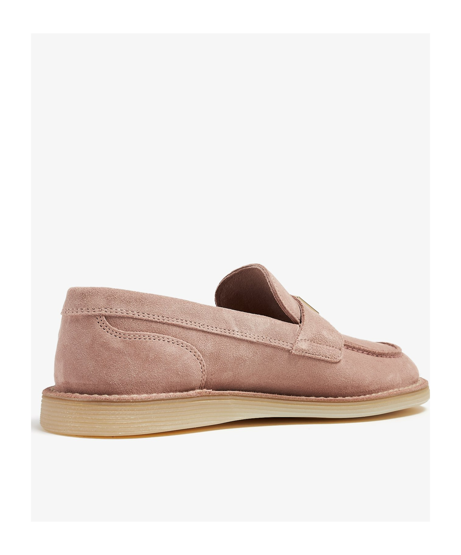 Dolce & Gabbana Suede Leather Moccas In Nude