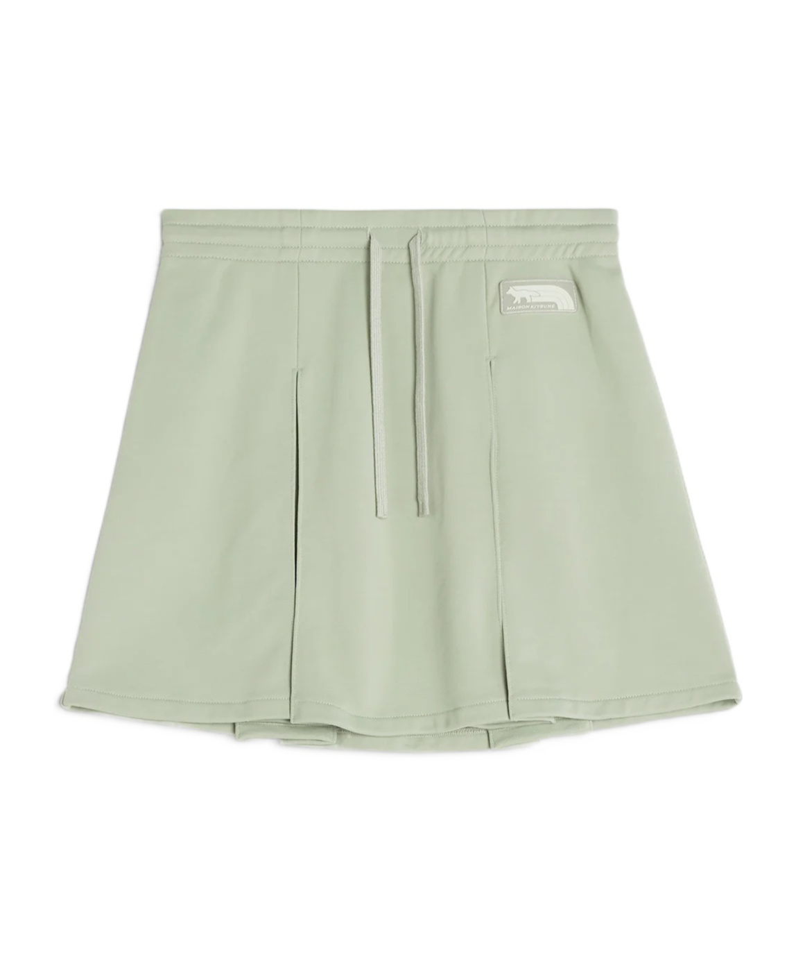 Maison Kitsuné Flash Fox Mini Pleated Skirt In Green