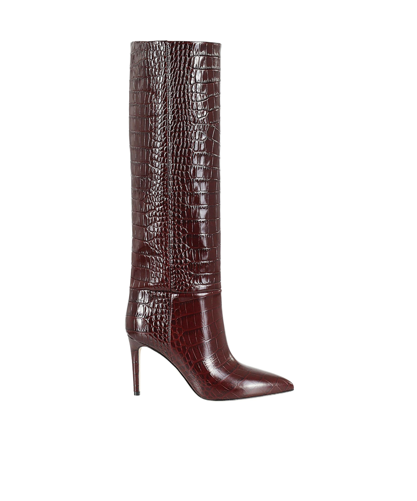 Paris Texas Fondant Brown Crocodile-effect 105mm Knee-high Boots In Multicolor