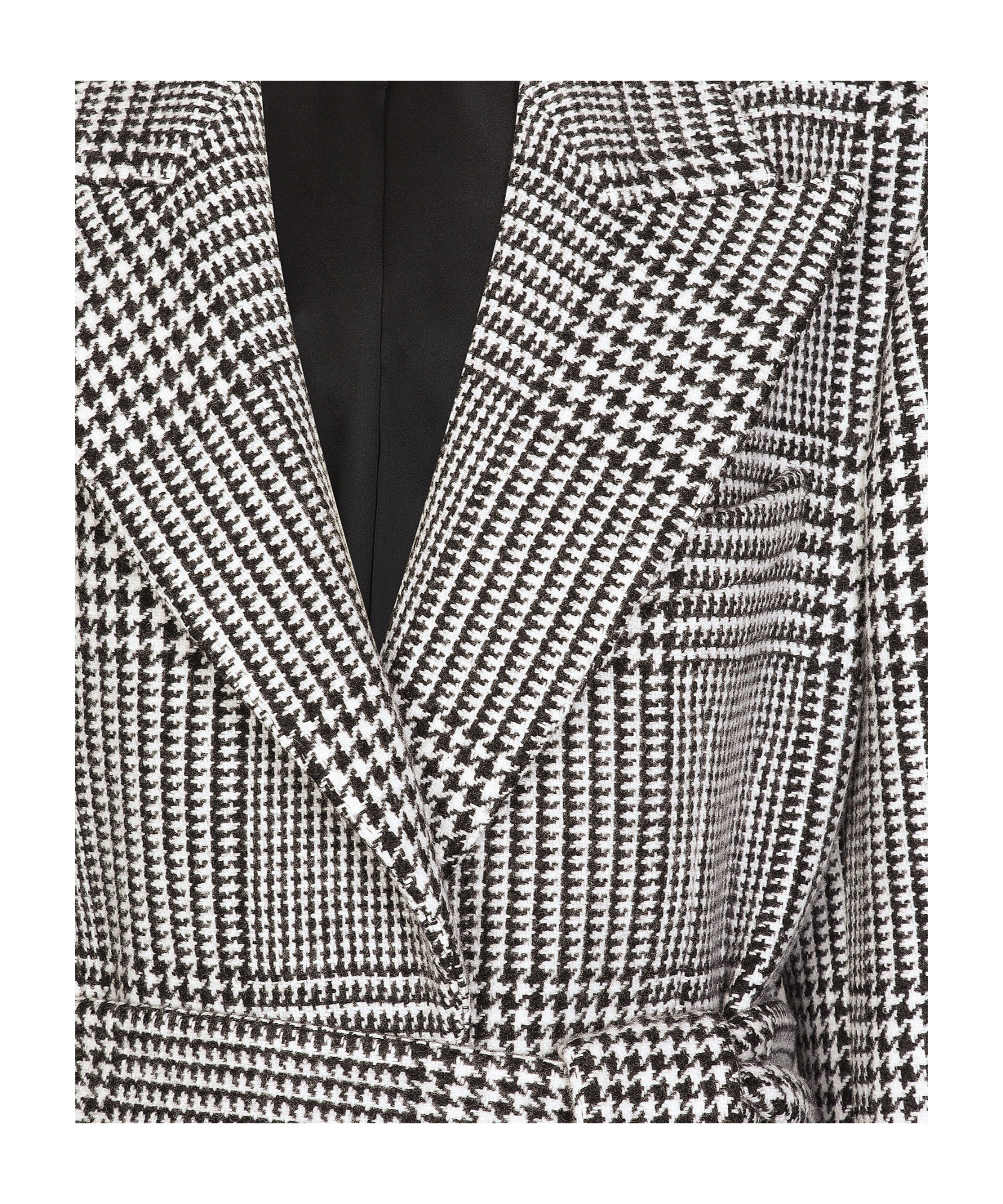 Dolce & Gabbana Check-pattern Coat In Black