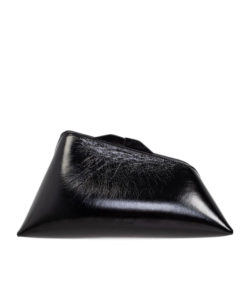 Attico Midnight Leather Clutch Bag In Black