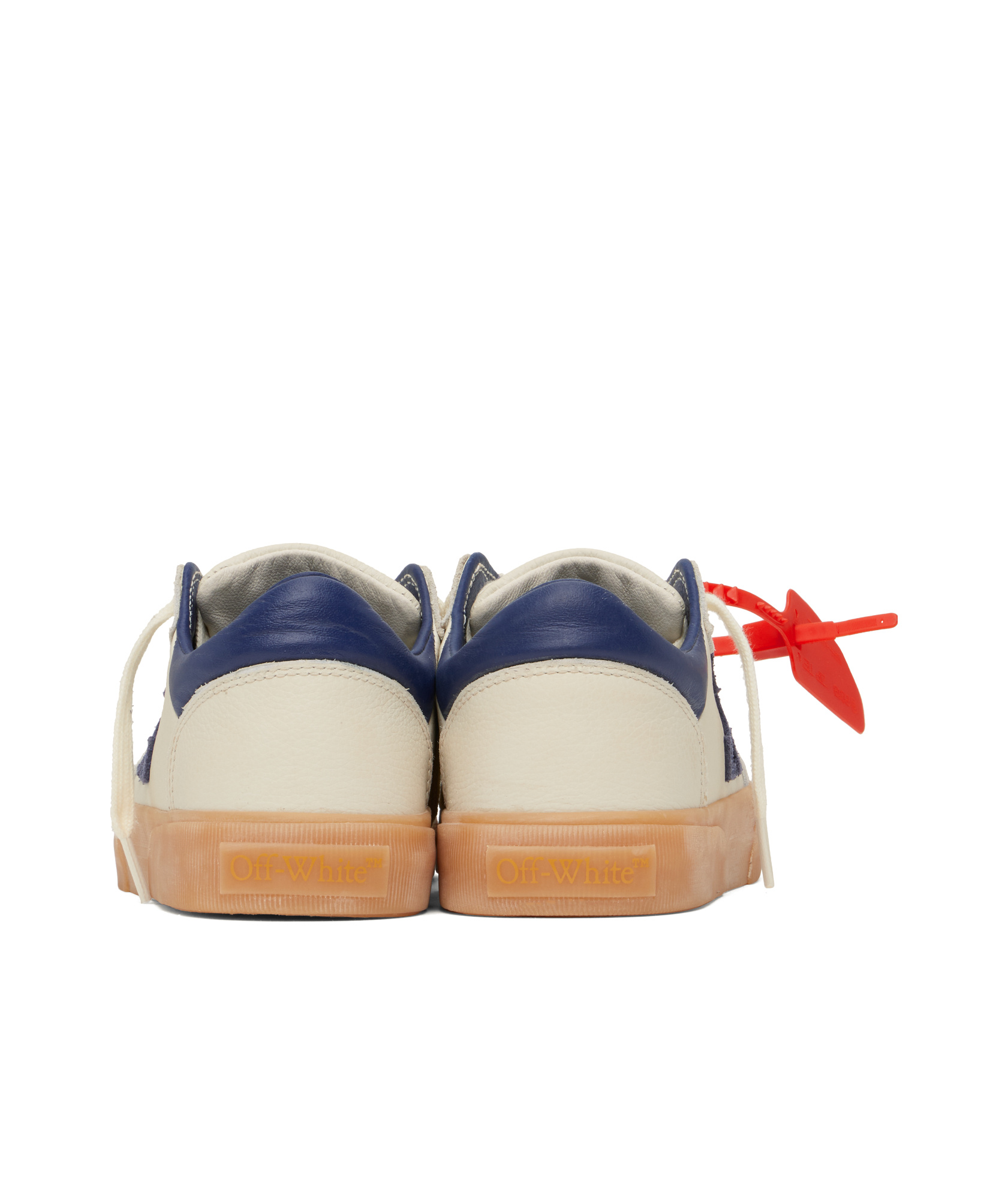 Off-white Lace-up Low-cut Casual Shoes In Nude
