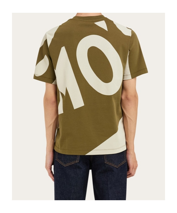 Ferragamo Graphic Print T-shirt In Nude