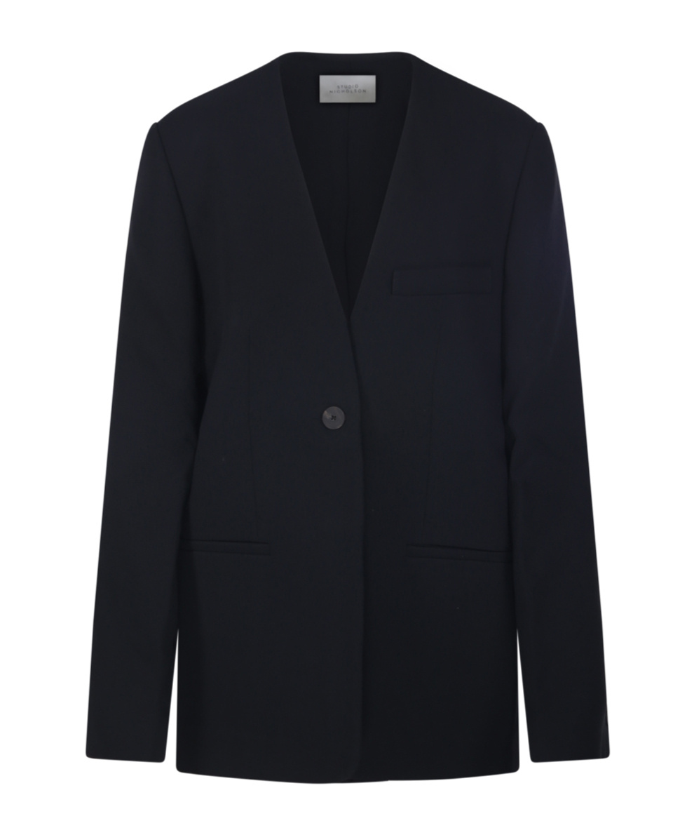 Studio Nicholson Single-breasted Blazer In Black