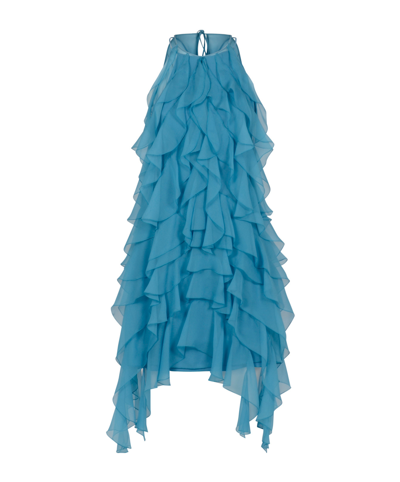 Alberta Ferretti Sleeveless Dress In Blue