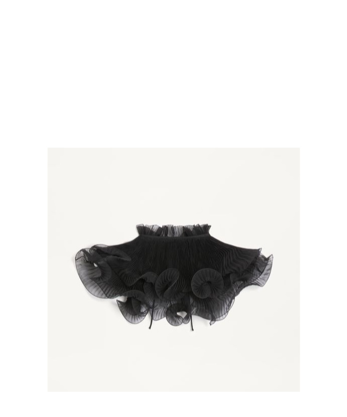 Valentino Chiffon Collar In Black