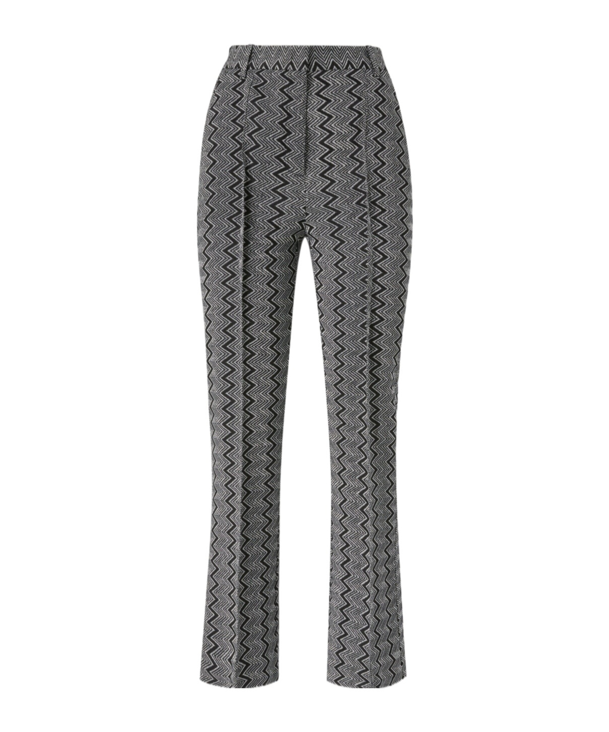 Missoni Gold And Silver Zigzag Pattern Cropped Pants In Gray