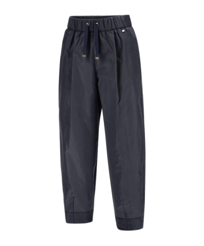 Herno New Techno Taffeta Trousers In Blue