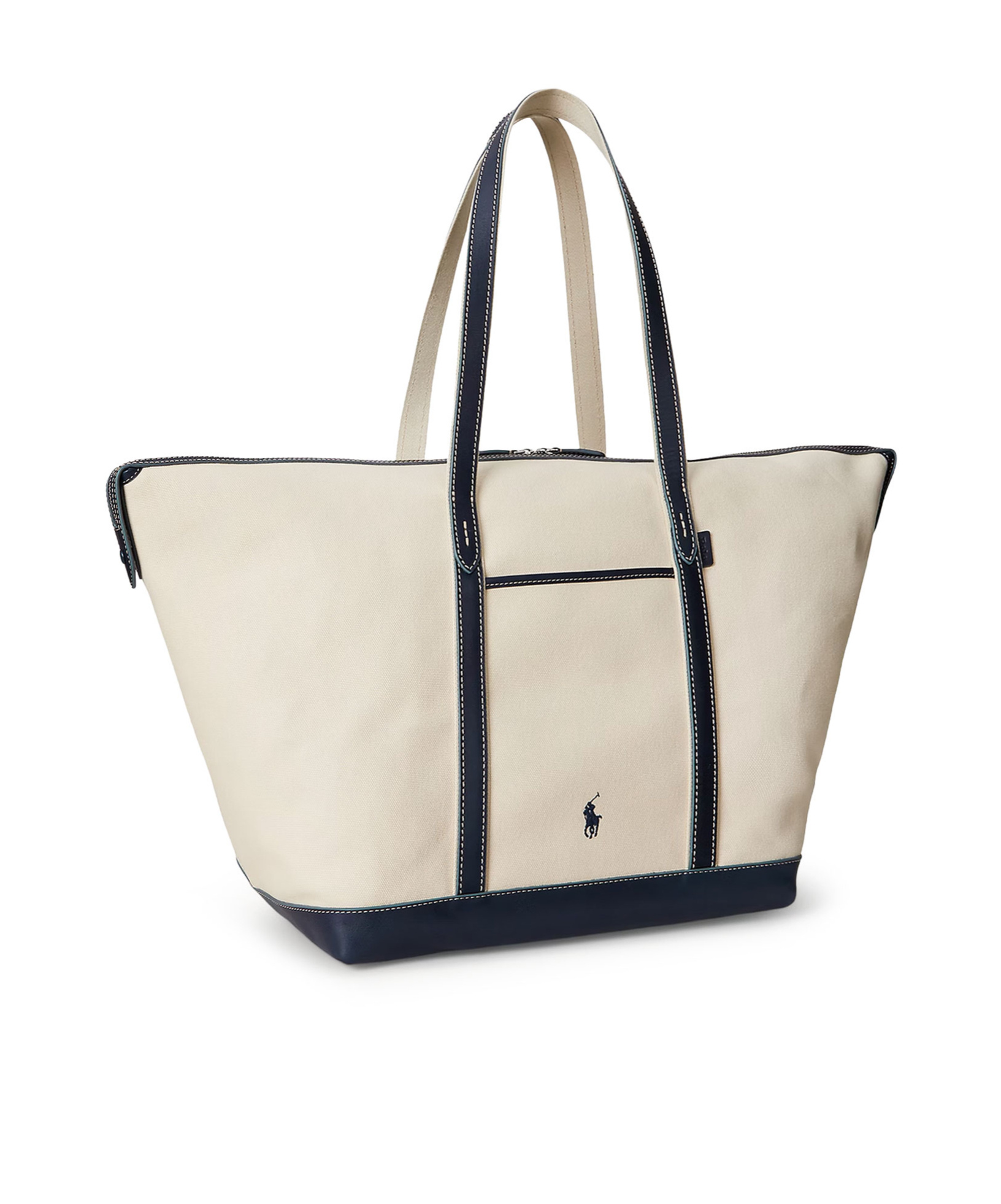 Polo Ralph Lauren Logo Embroidered Large Tote Bag In Brown