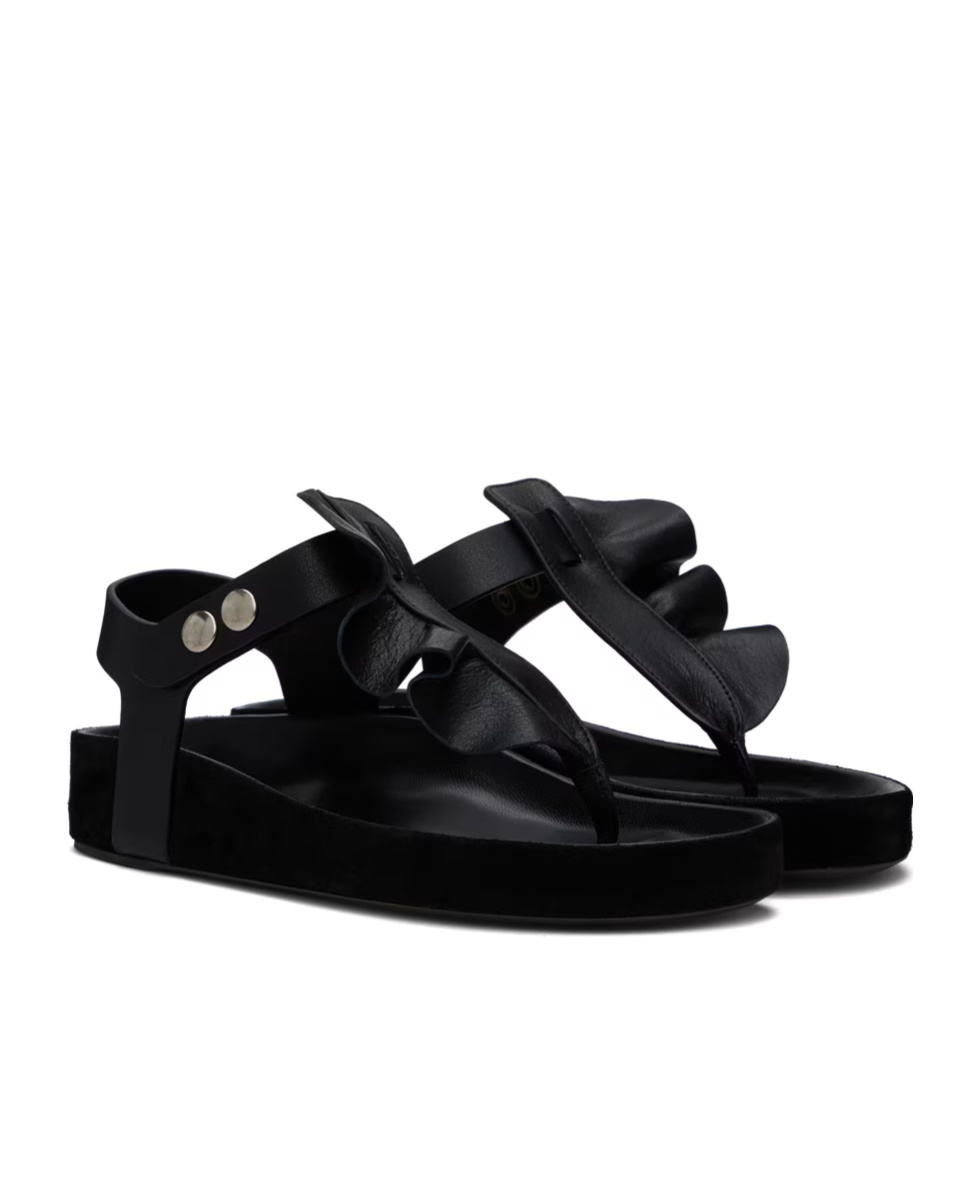 Isabel Marant Black Isela Sandals In Black