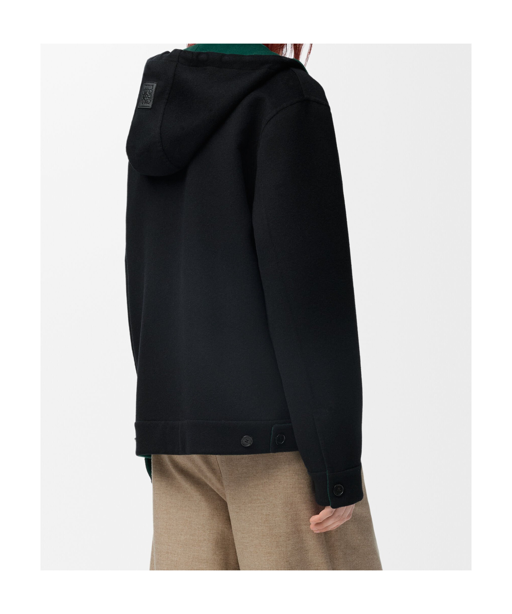 Loewe Versatile Flannel Hooded Jacket In Multi