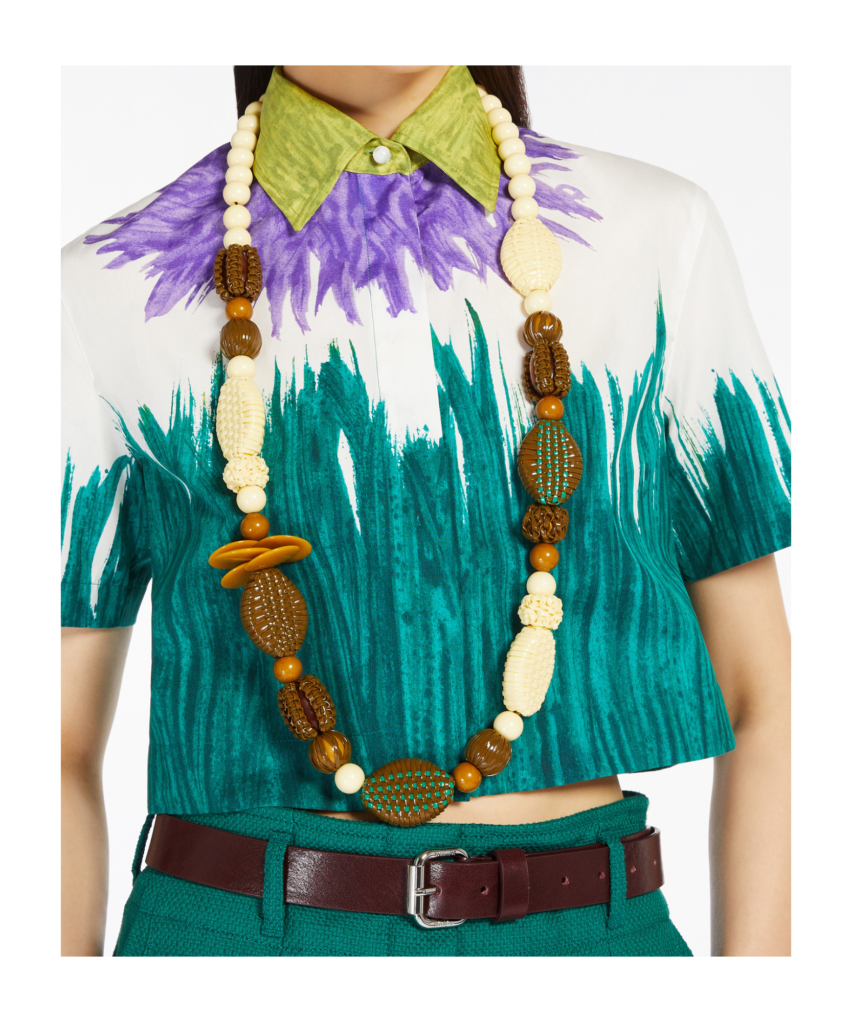 Weekend Max Mara Ethnic Resin Necklace