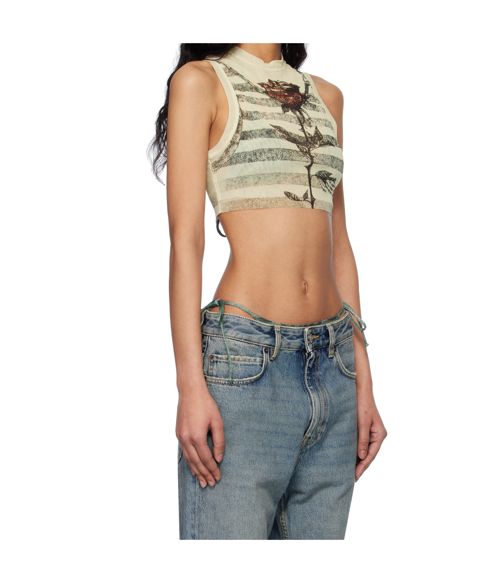 Jean Paul Gaultier Sleeveless Vest In Nude