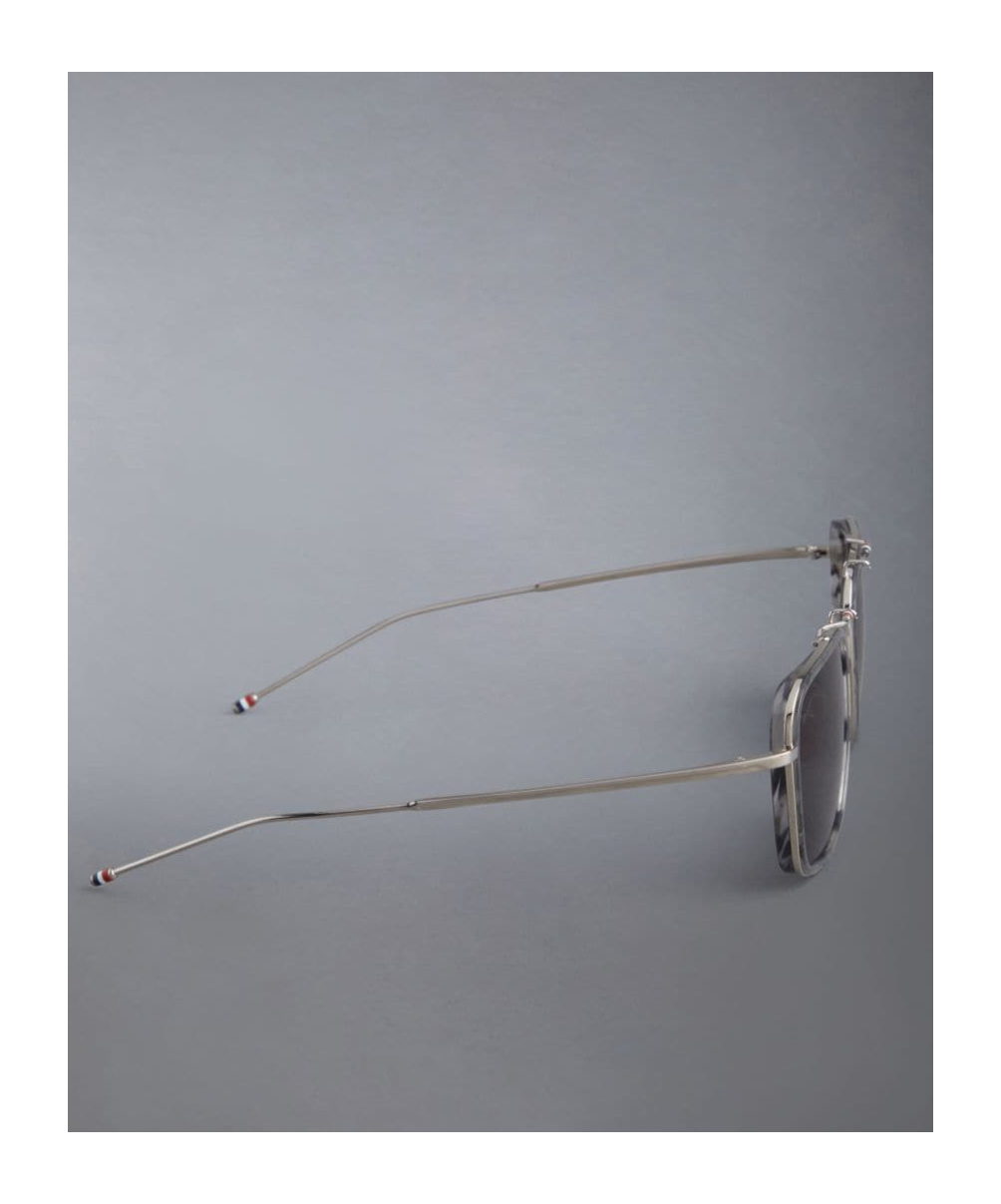 Thom Browne Tortoiseshell Rectangular-frame Sunglasses In Black