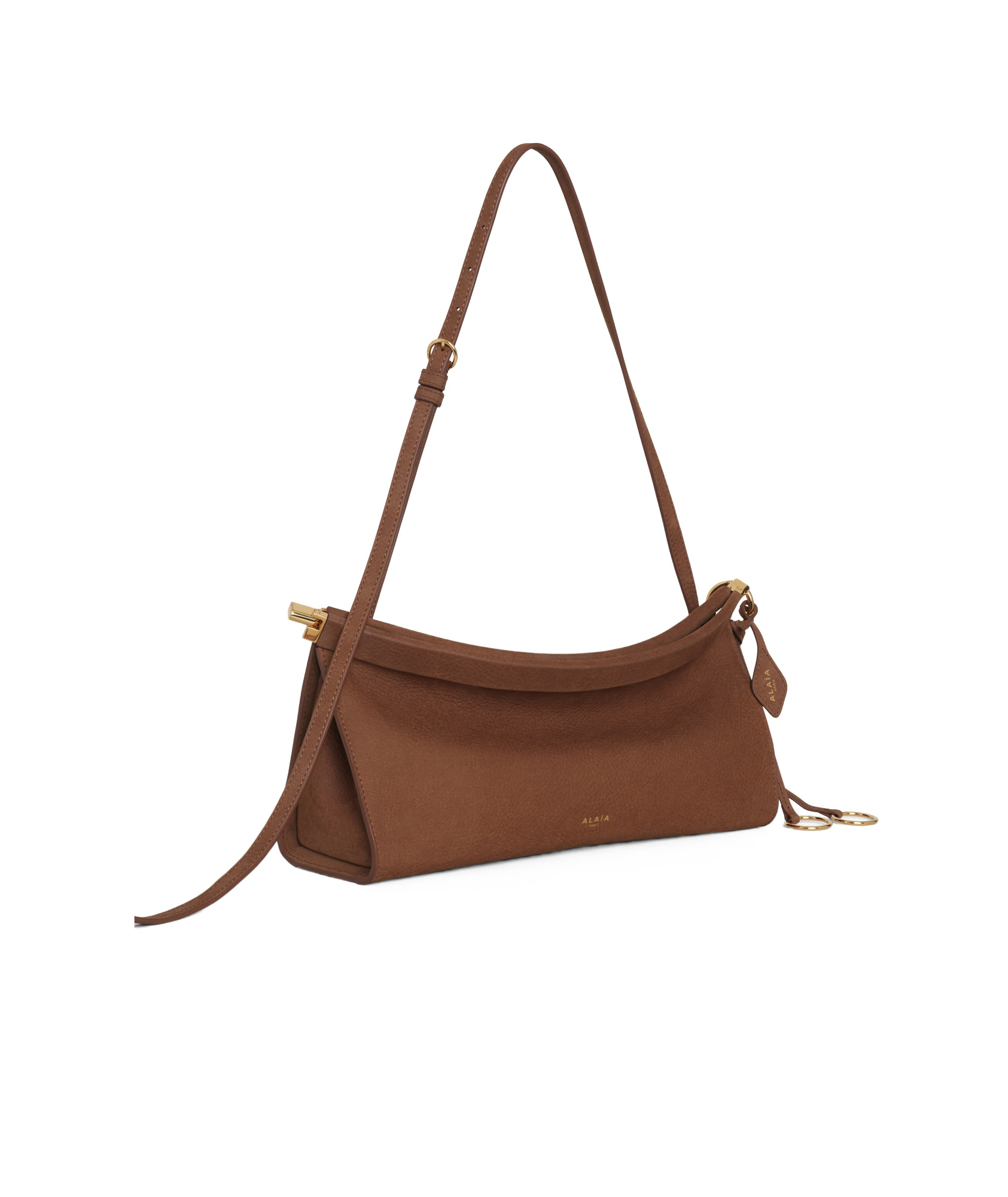 Alaïa Womens Terre D Ombre East West Magnetic-frame Leather Shoulder Bag In Brown