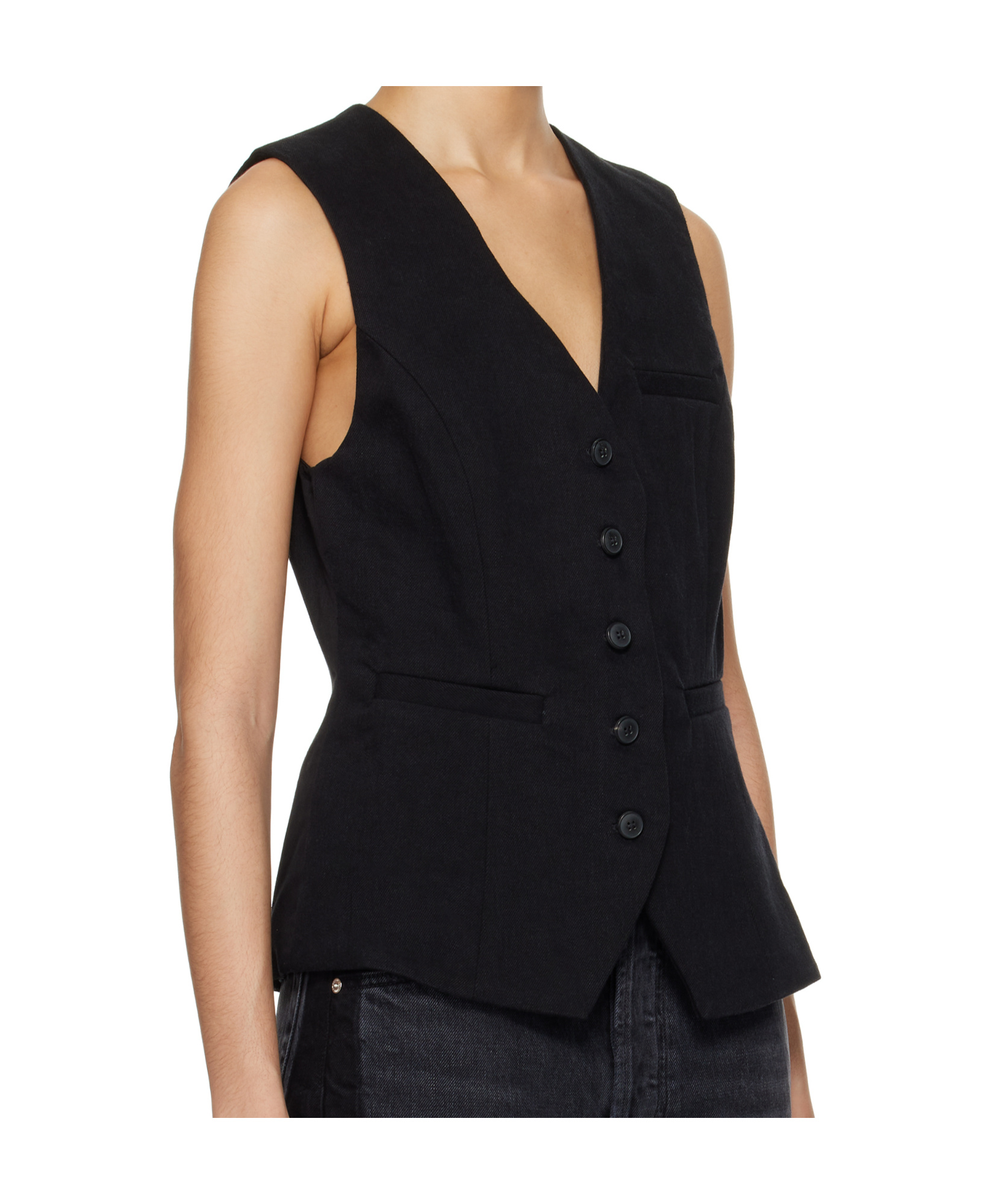 Citizen Of Humanity Sleeveless Vest In Black