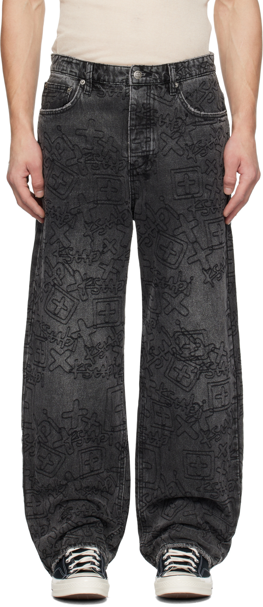 KSUBI MAXX STENCIL STITCH JEANS 