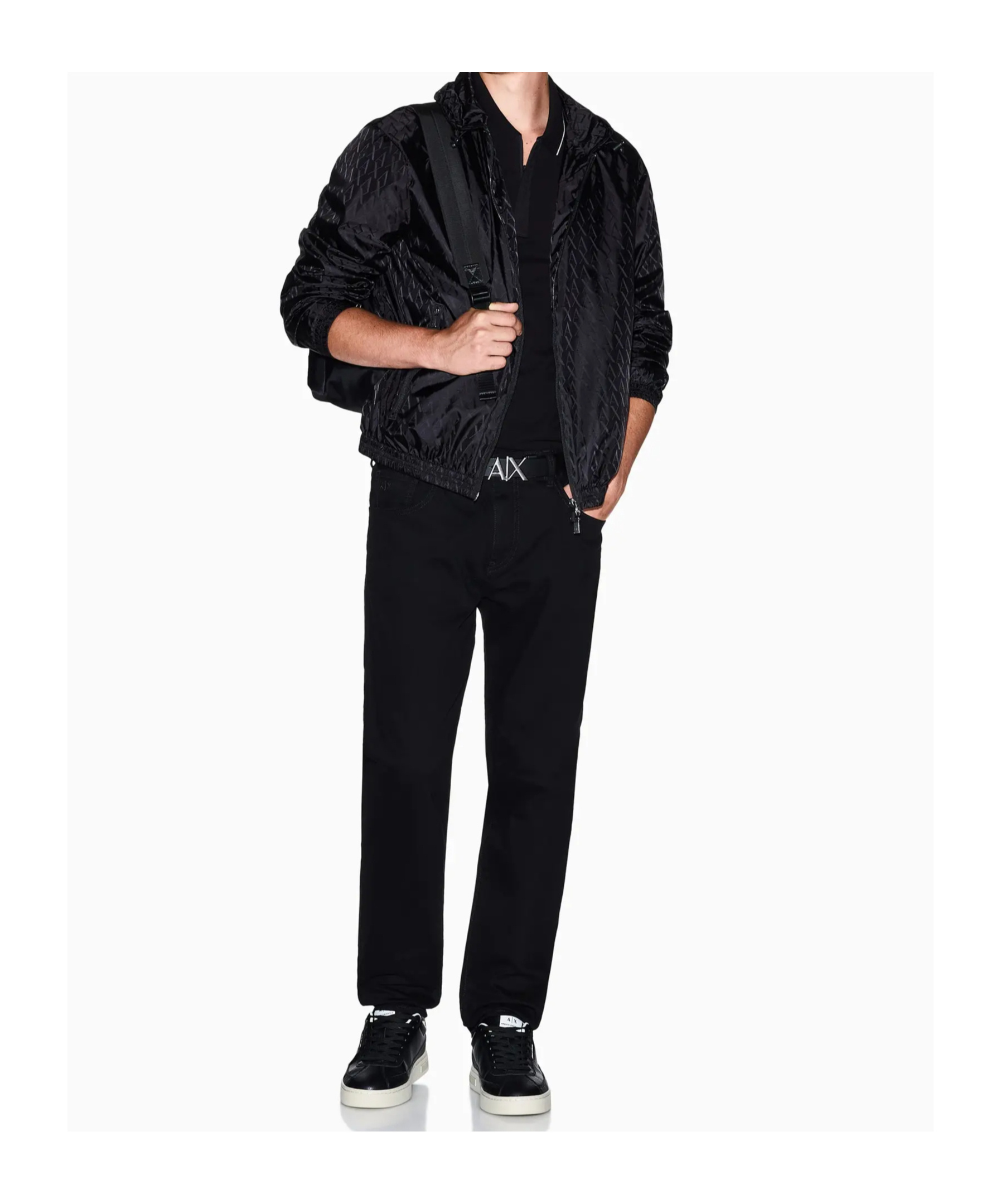 Armani Exchange Belt Loop Jeans In Black