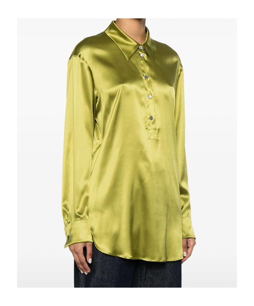 Dries Van Noten Long-sleeved Shirt In Yellow