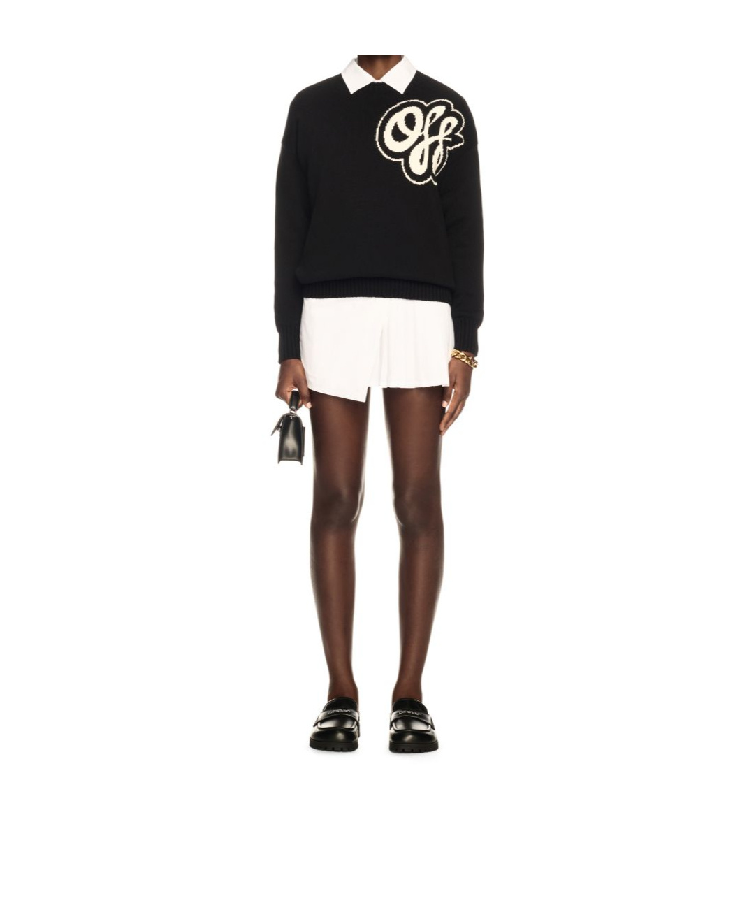 Off-white Hand-drawn Script Sweater In Black