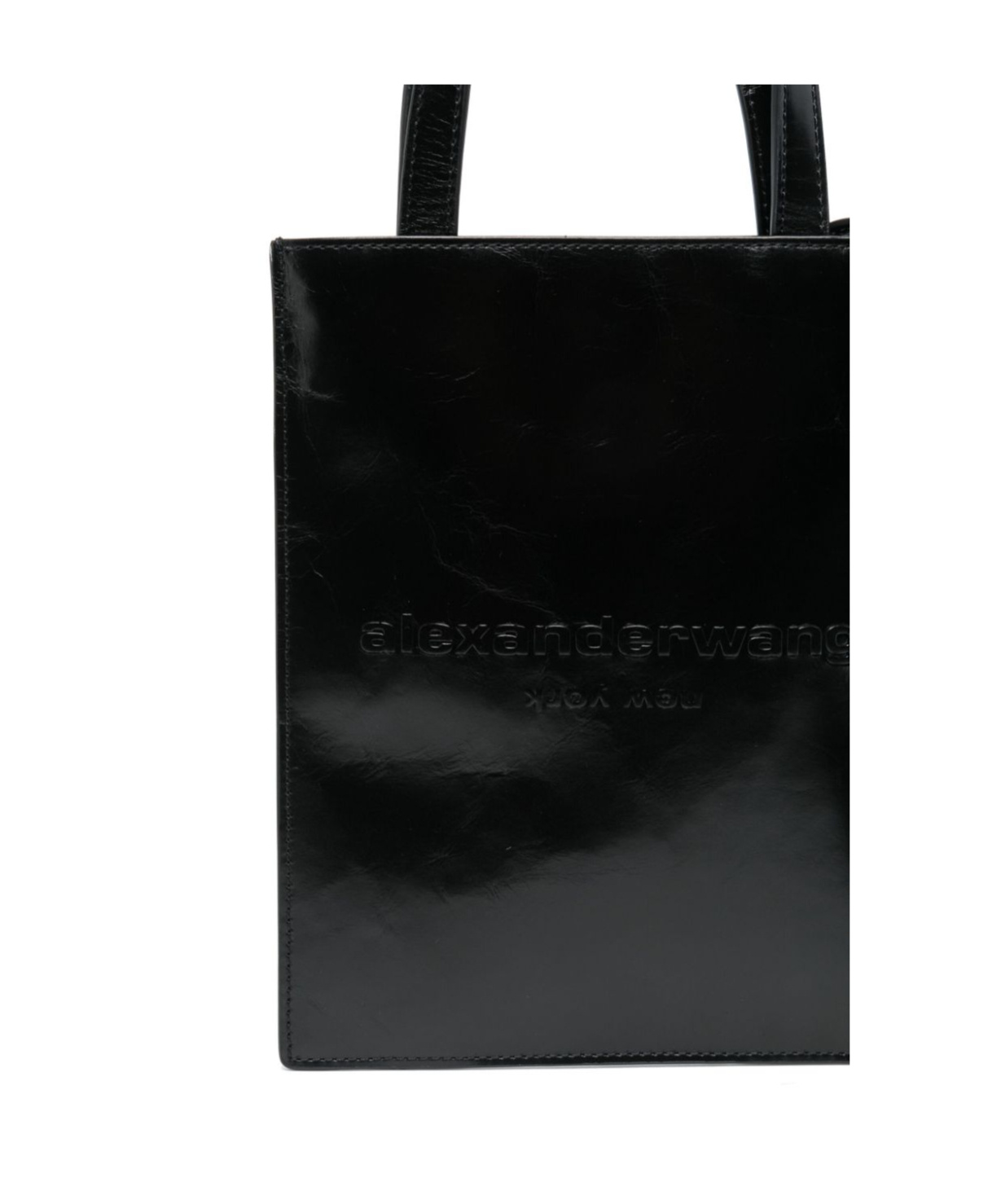 Alexander Wang Small Pinch Leather Tote Bag In Black