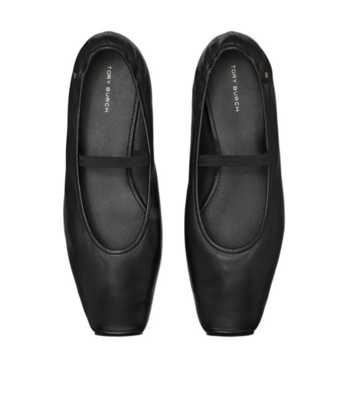 Tory Burch Runway Ballerina Shoes In Black
