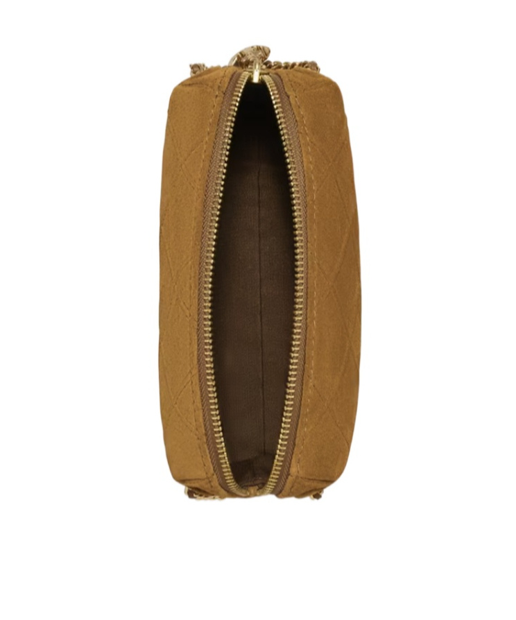 Tory Burch Fleming Suede Soft Crossbody Bag In Brown