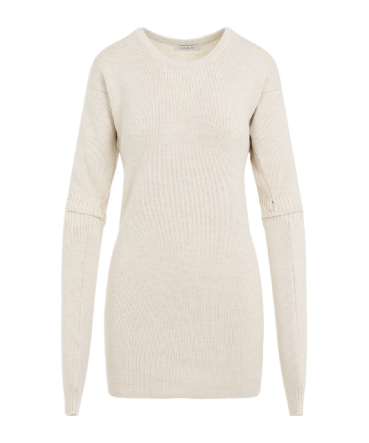 Lemaire Knitted Dress With Removable Sleeves In White