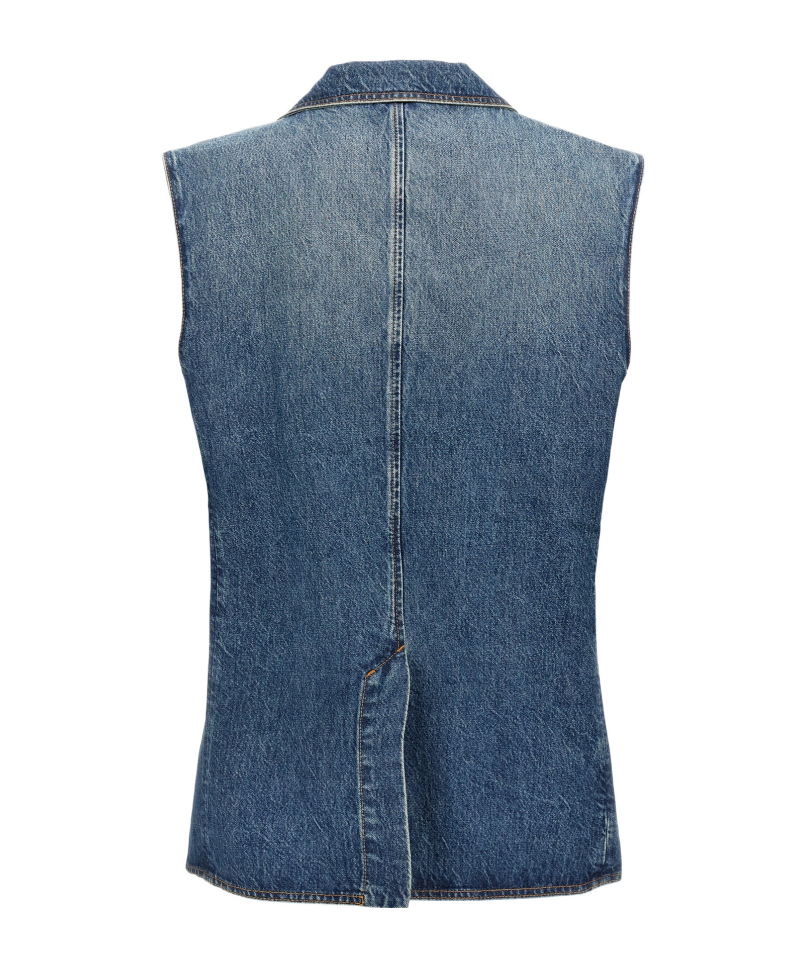Coperni Sleeveless Denim Jacket In Blue