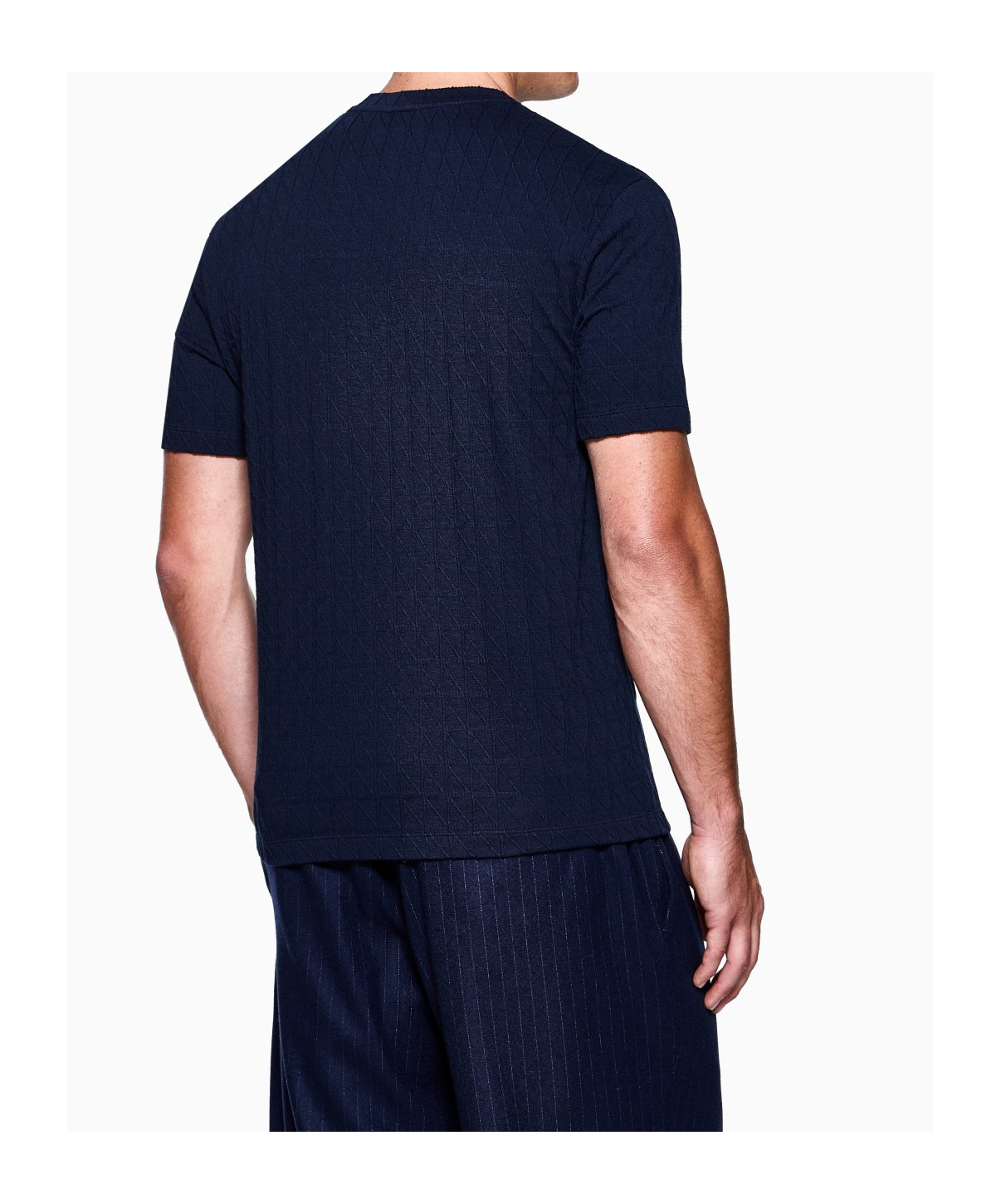 Giorgio Armani Asv Stretch Viscose And Cashmere Blend Crew Neck T-shirt