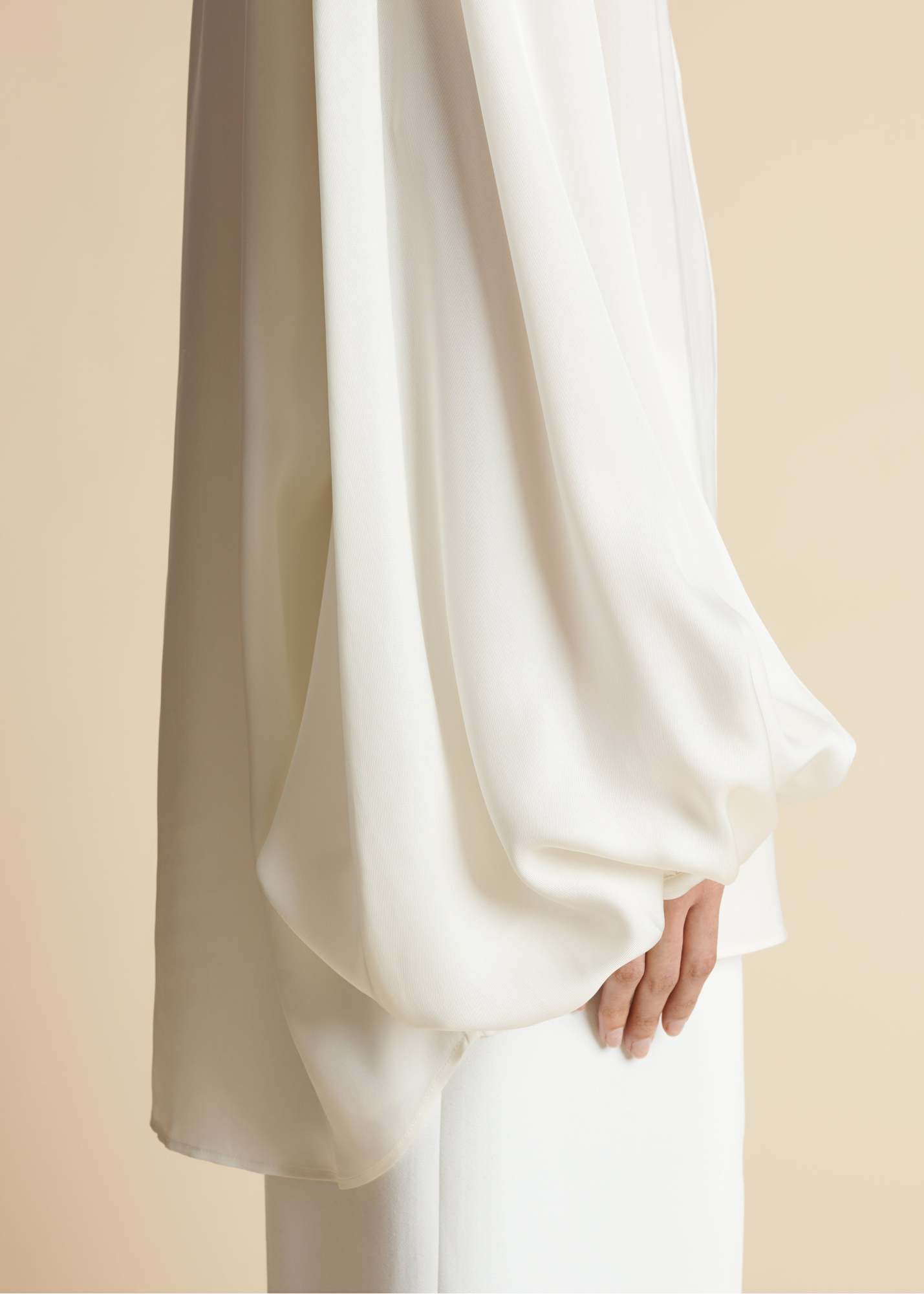 Khaite Bam Long-sleeved Shirt In Nude
