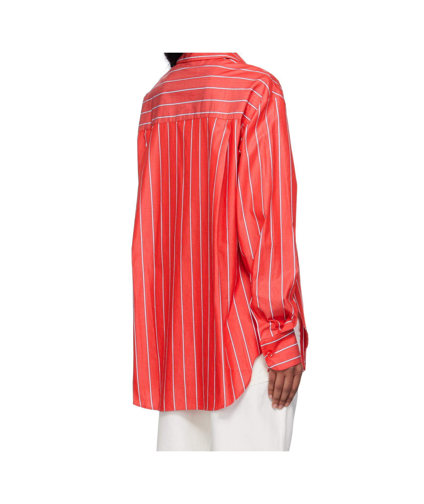 The Frankie Shop Lui Striped Cotton Poplin Shirt In Multi