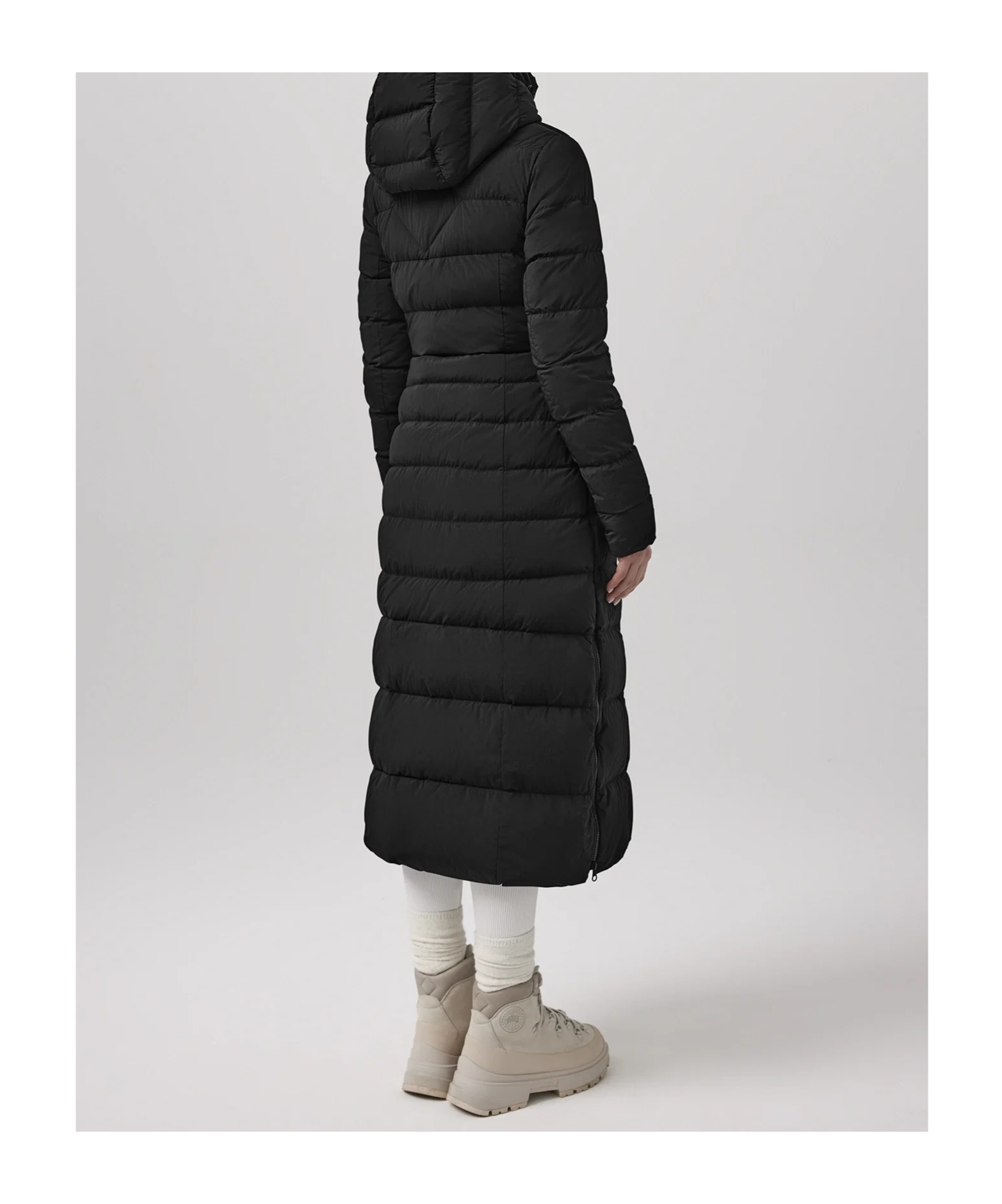 Canada Goose Clair Long 750 Fill Power Down Puffer Coat In Black