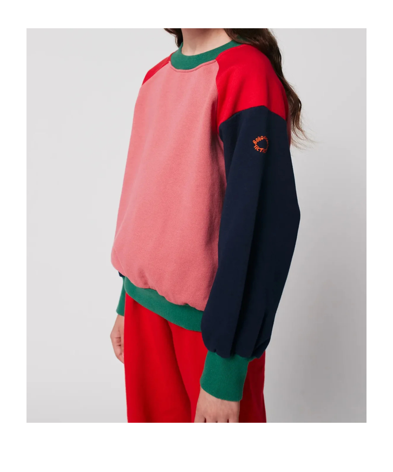 Bobo Choses Tic Tac Toe Color Block Sweatshirt In Multi