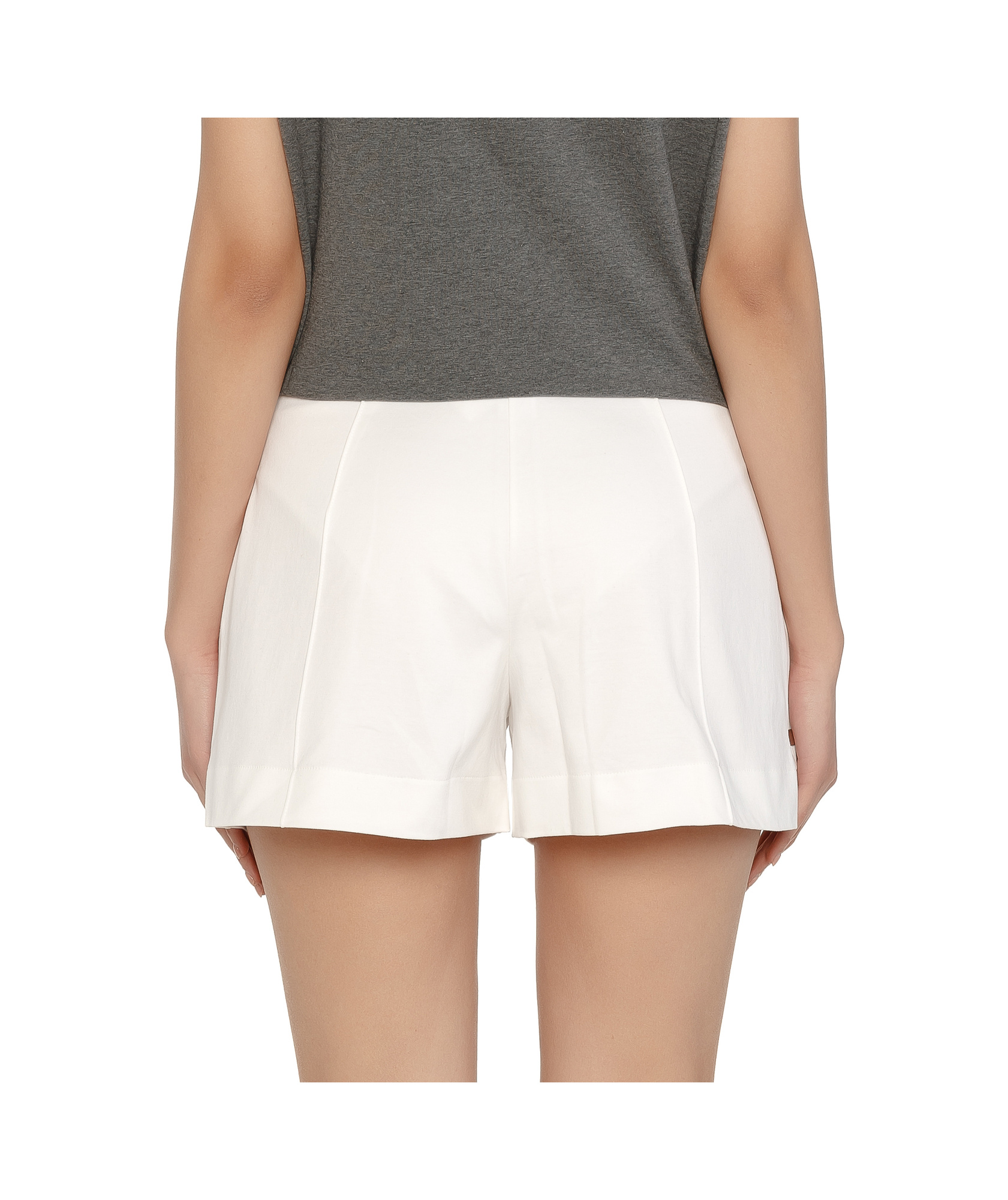 Brunello Cucinelli Monili-embellished Cotton Shorts In White