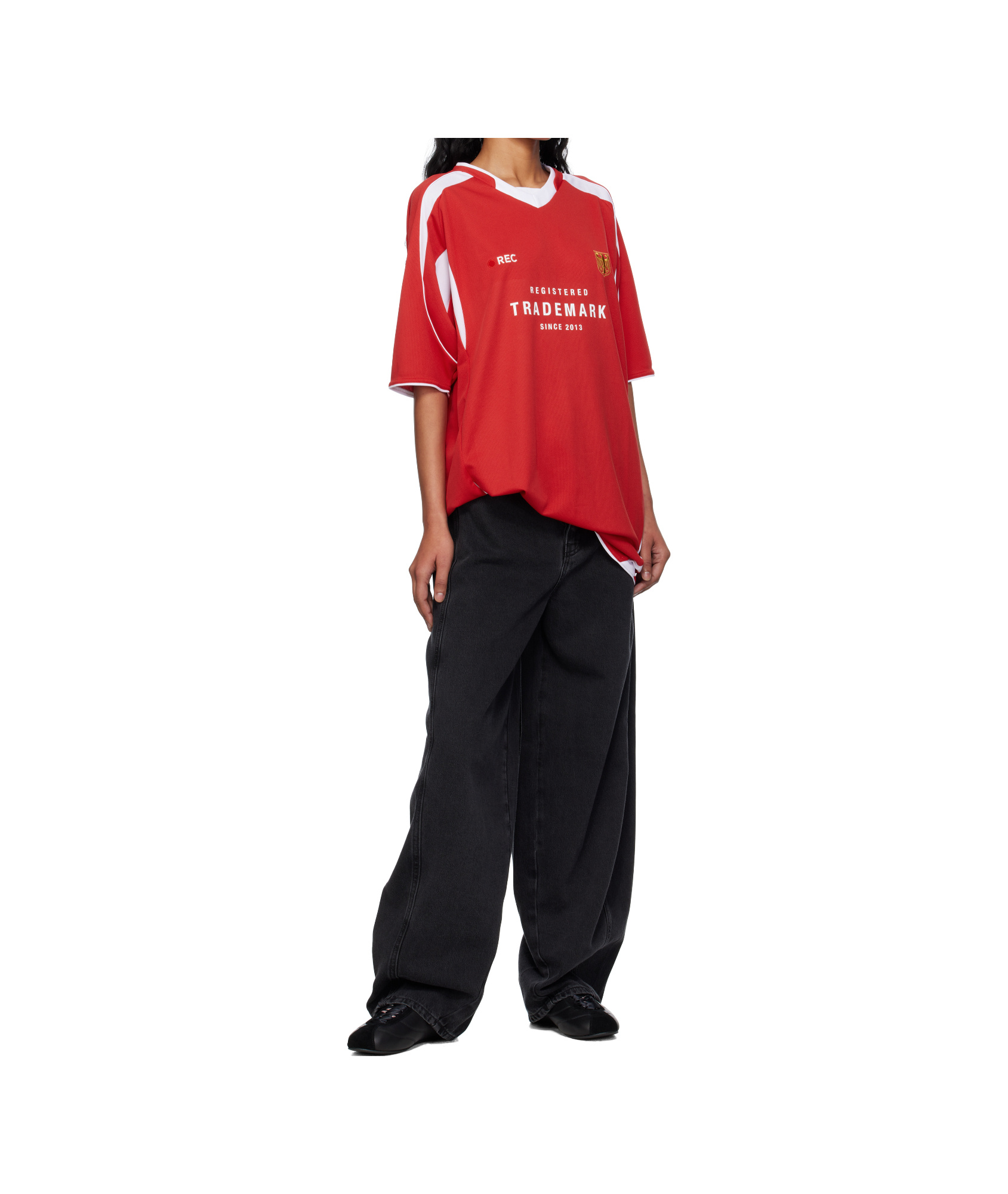 Vetements Trademark Football T-shirt In Red