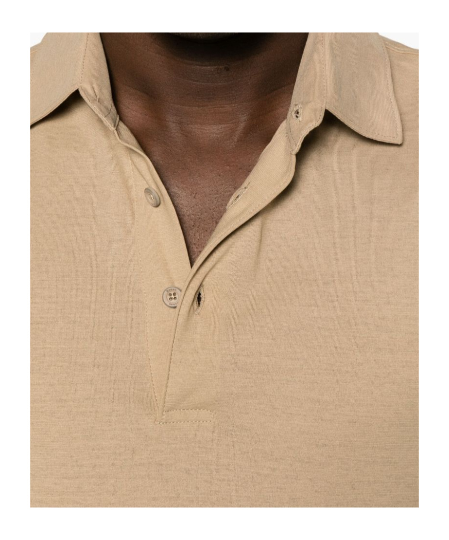 Herno Short-sleeve Cotton Polo Shirt In Neutral